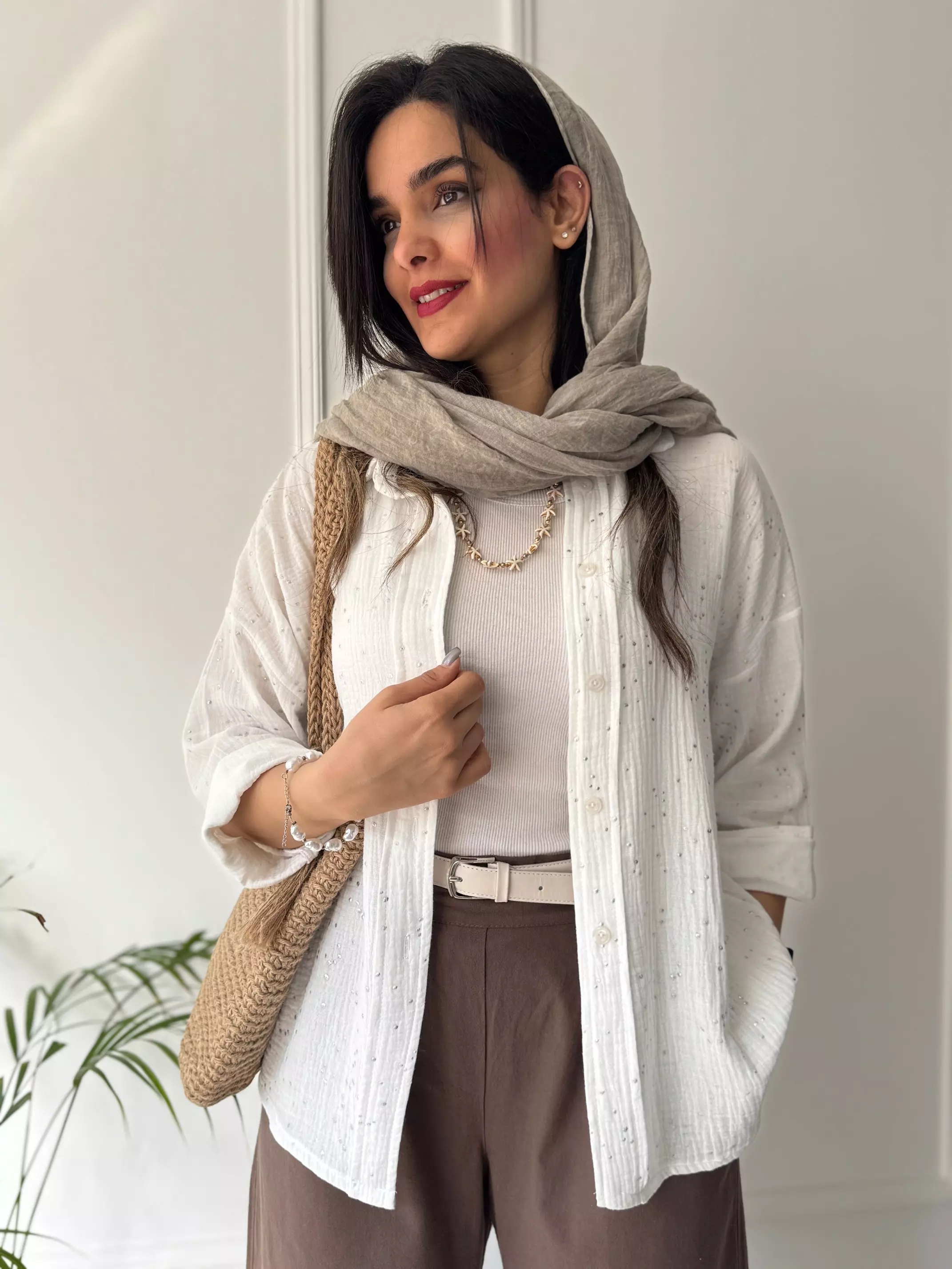 مانتو شومیزی پاستیلی میلانی